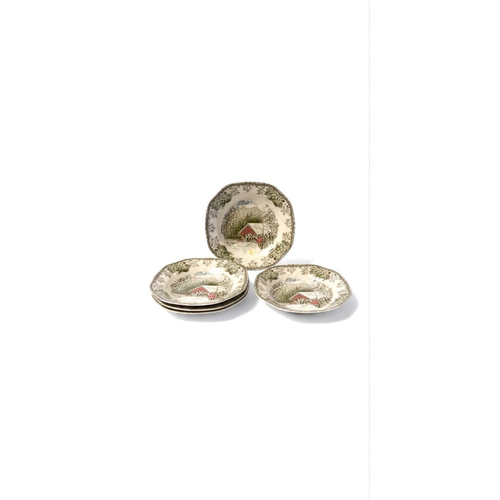 Johnson's Bros The Friendly‎ Village Soup Bowls Set Of Five